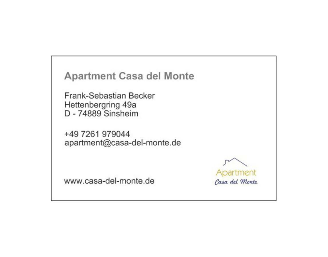 Apartment Casa Del Monte Sinsheim Eksteriør bilde